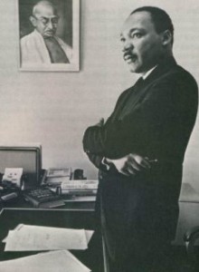 Dr. King in Atlanta SCLC office, 1966. © Bob Fitch.