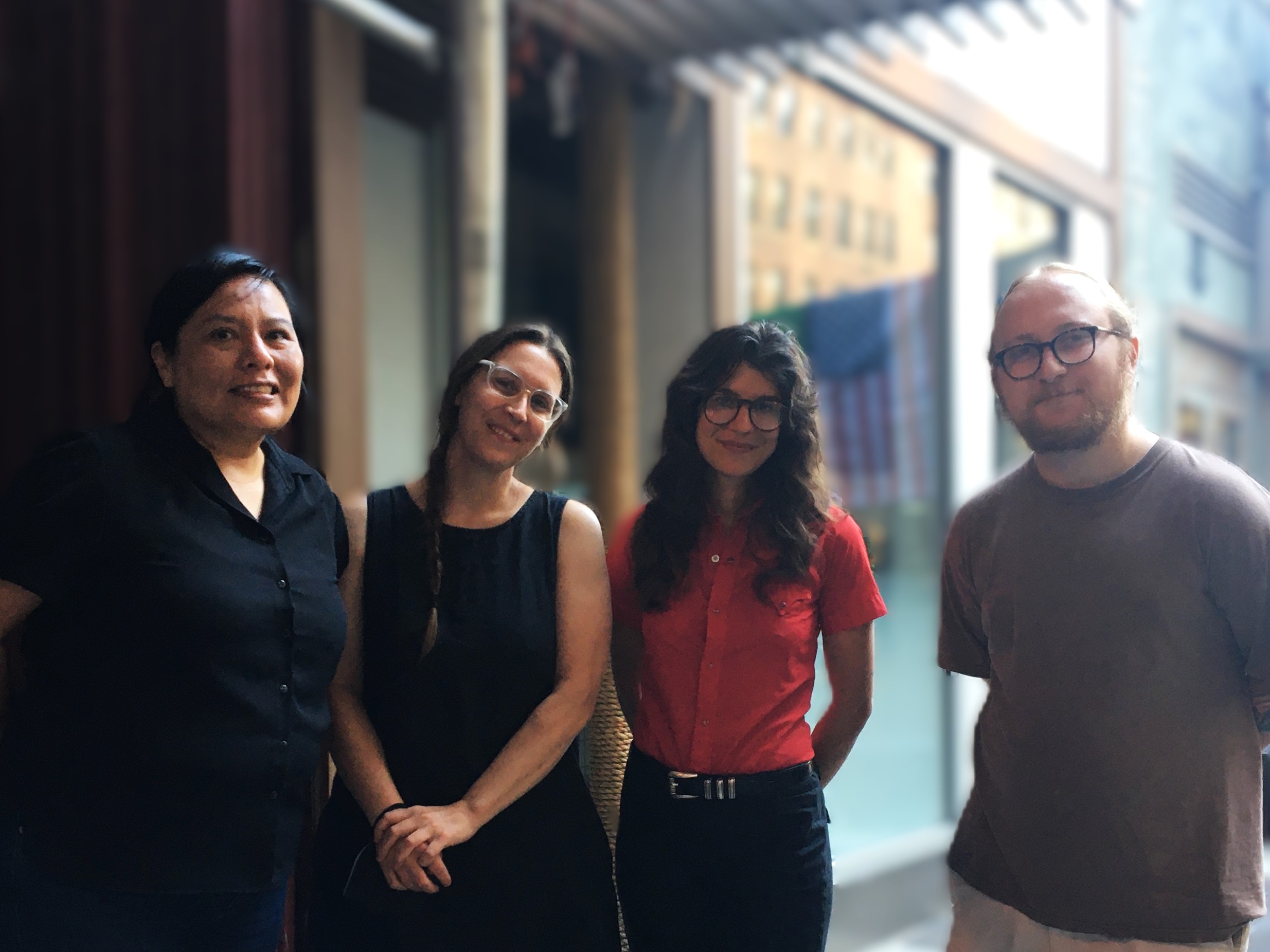 Lauren Cooper, Shannon O'Neill, Tamiment staff member, and Cole Stallone 